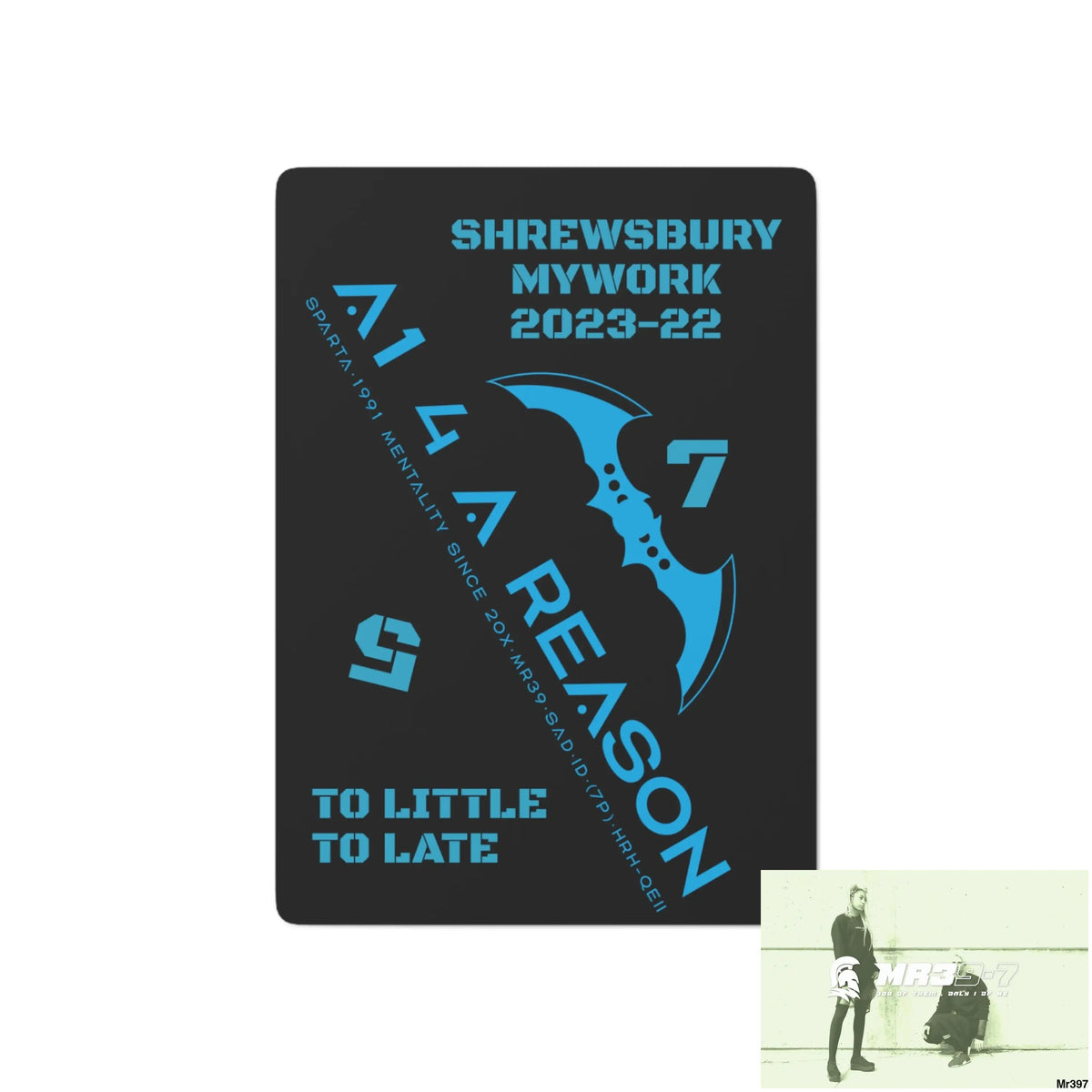 A1 4 A Reason Shrewsbury my work Beast mode Custom Poker Cards 2.47’’ x 3.47’’ / White / Semi Glossy Paper products