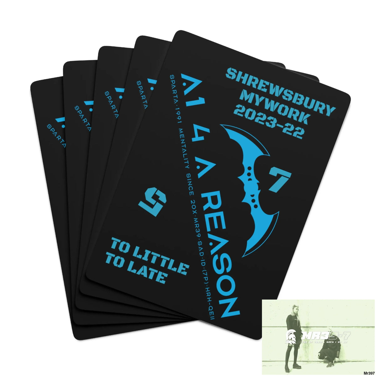 A1 4 A Reason Shrewsbury my work Beast mode Custom Poker Cards 2.47’’ x 3.47’’ / White / Semi Glossy Paper products