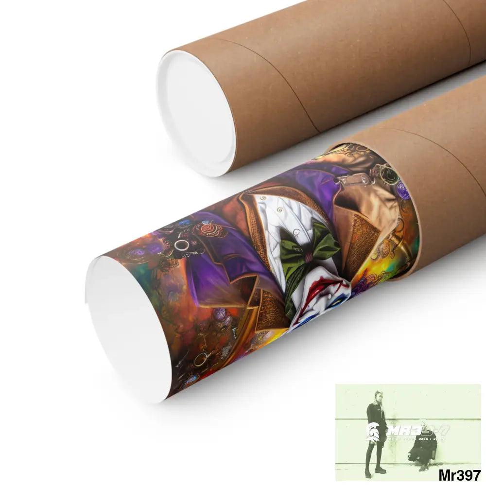 A1.4 A Reason Steampunk Joker Hearts Tribal Fractal Matte Vertical Posters Poster