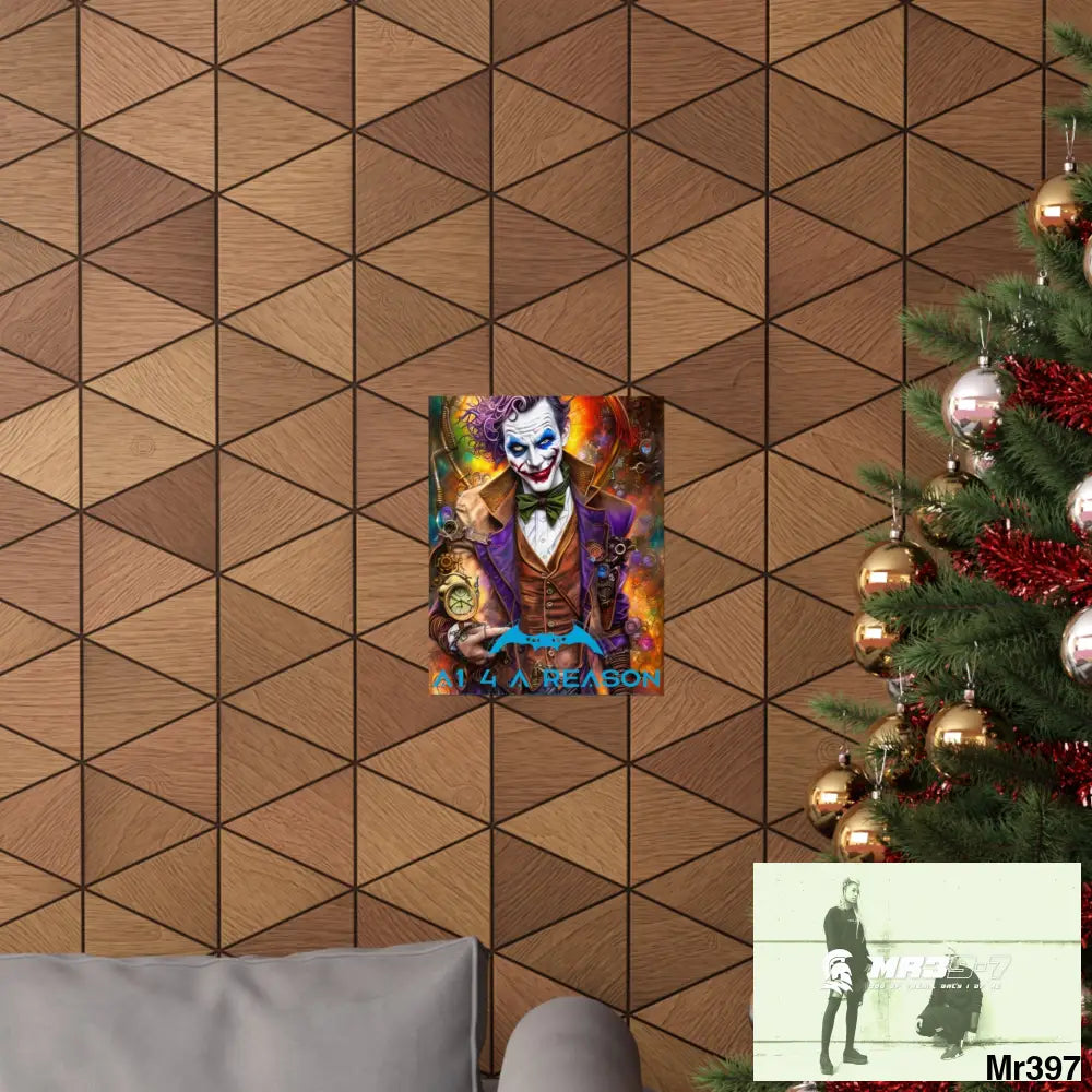 A1.4 A Reason Steampunk Joker Hearts Tribal Fractal Matte Vertical Posters Poster