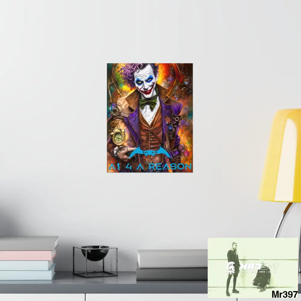 A1.4 A Reason Steampunk Joker Hearts Tribal Fractal Matte Vertical Posters Poster