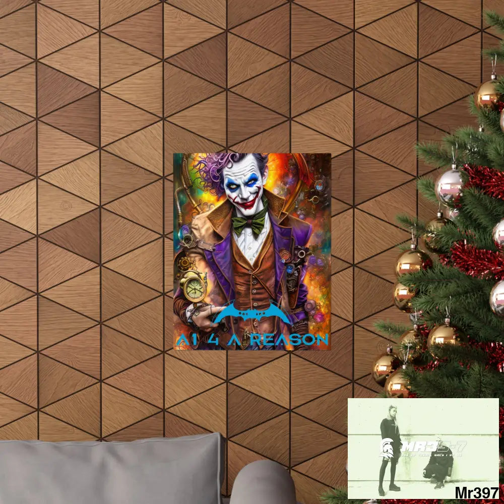 A1.4 A Reason Steampunk Joker Hearts Tribal Fractal Matte Vertical Posters Poster
