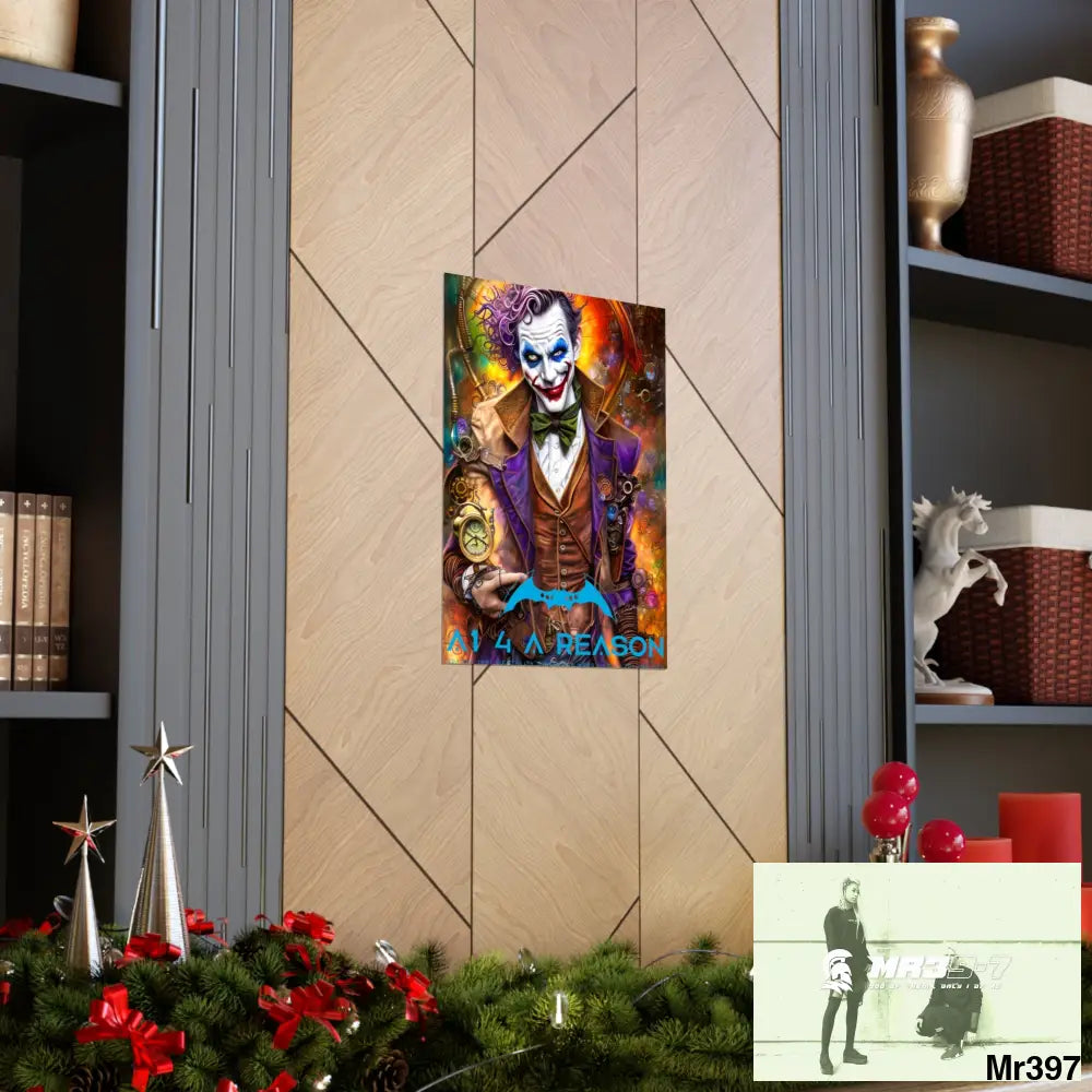 A1.4 A Reason Steampunk Joker Hearts Tribal Fractal Matte Vertical Posters Poster
