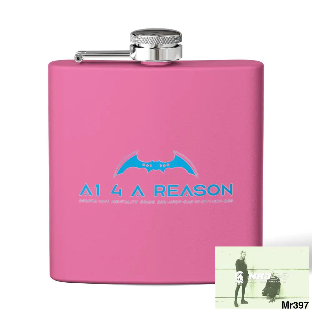 A1 4 A Reason Stylish Stainless Steel Flask for Tea/ Coffee Lovers - 6oz Personalized Gift 6oz / Pink Mug