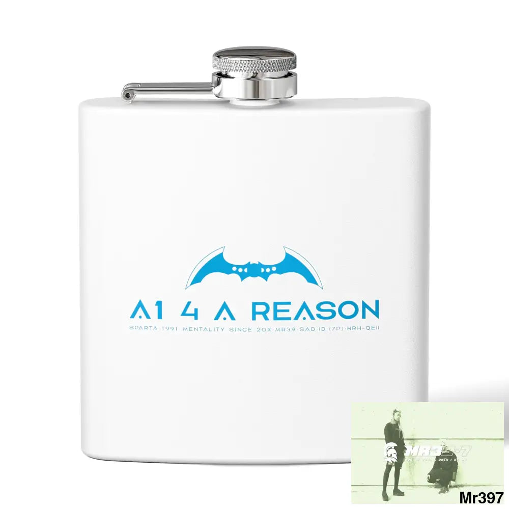 A1 4 A Reason Stylish Stainless Steel Flask for Tea/ Coffee Lovers - 6oz Personalized Gift 6oz / White Mug