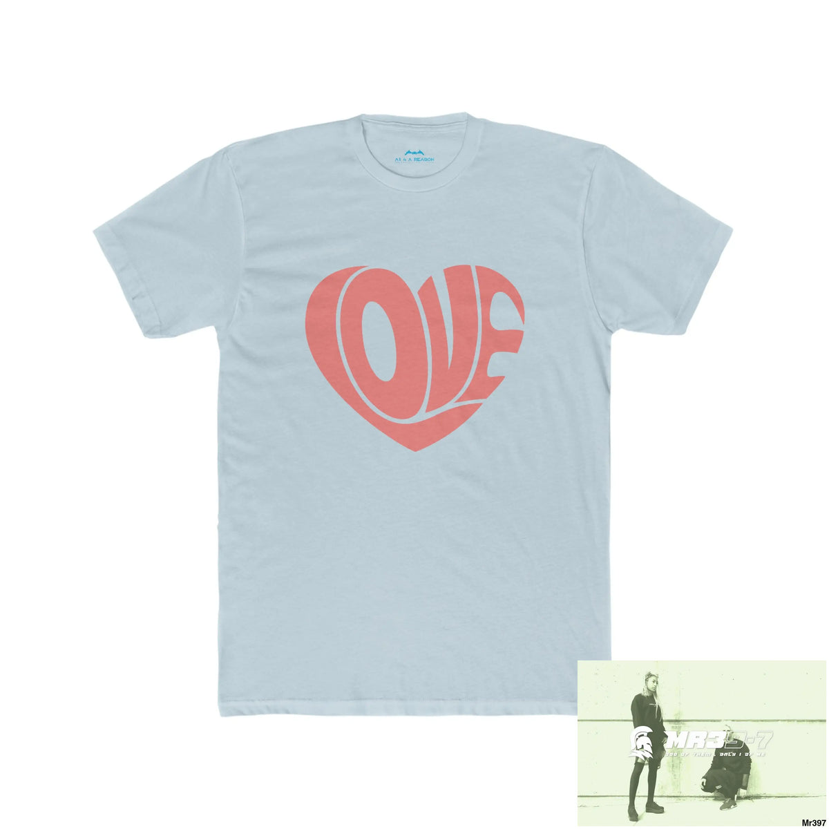 A1 4 A Reason Tactical Love Men’s Cotton Crew Tee Solid Light Blue / S T-Shirt
