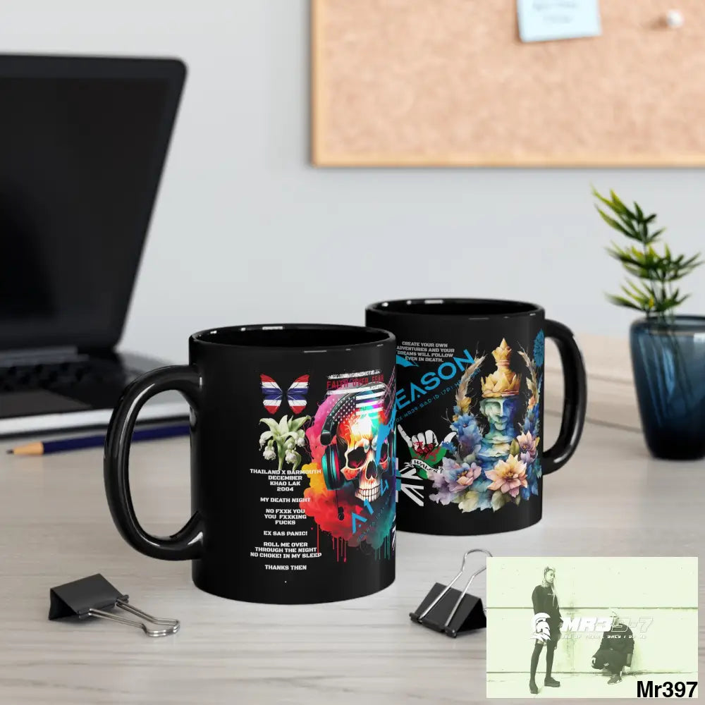 A1 4 A Reason Tactical SAS Roll over 11oz Black Mug GB / Thailand/ Bermo /Wales My Death /Murder night 2004 11oz Mug