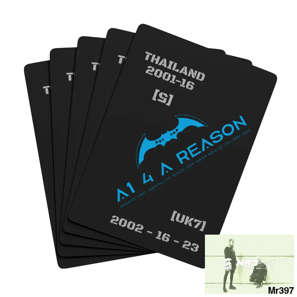 A1 4 A Reason Thailand /UK Ltd Edition Custom Poker Cards 2.5’’ x 3.5’’ / White / Semi Glossy Paper products