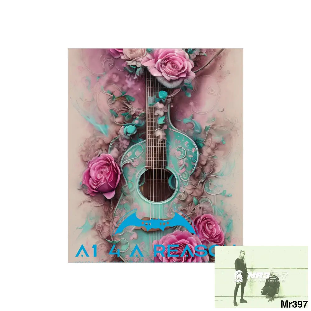 A1 4 A Reason with pink roses and guitar Matte Vertical Posters Poster