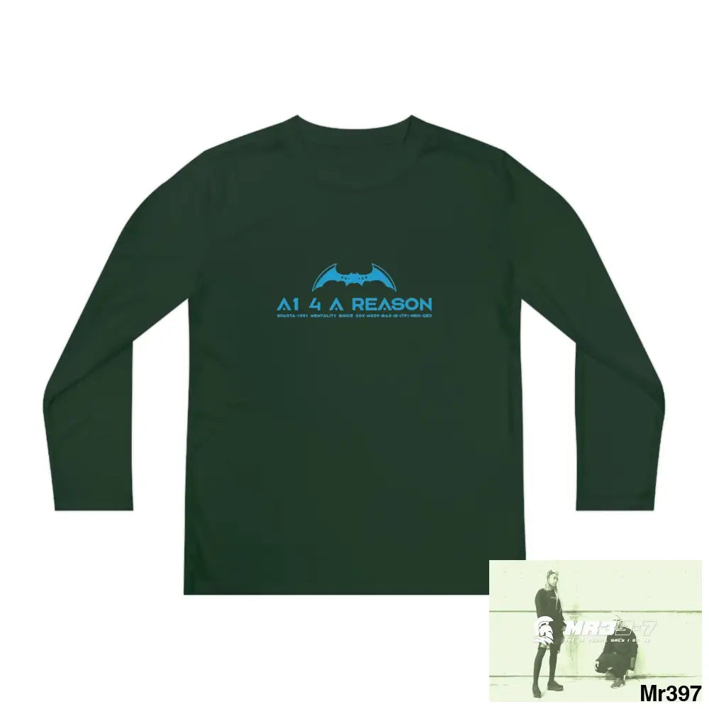 A1 4 A Reason Youth Long Sleeve Competitor Tee Forest Green / L Kids clothes