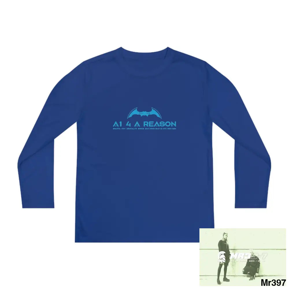 A1 4 A Reason Youth Long Sleeve Competitor Tee True Royal / M Kids clothes