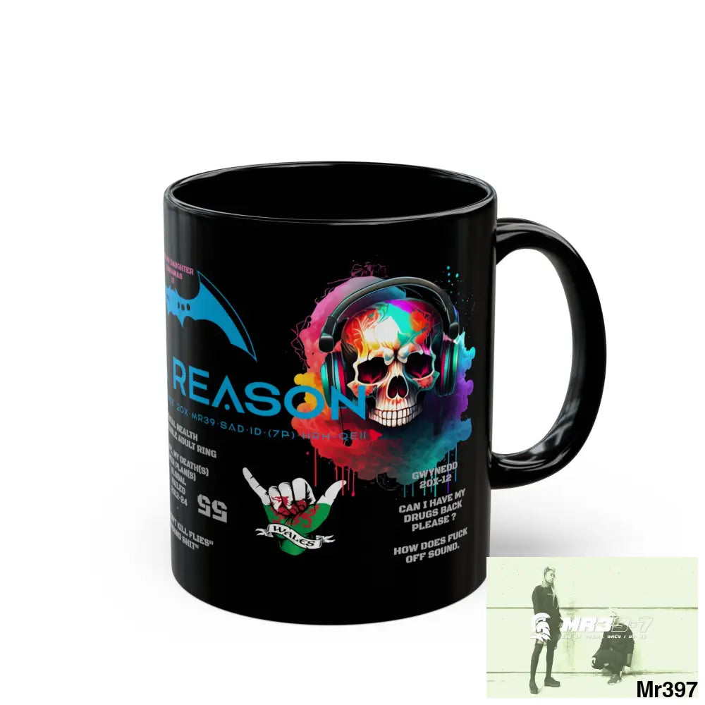 A1 4 A Reason11oz Tactical GB / Wales Black Mug Mental Health VAR / My Life My Deaths Their Plans Failed Couldn’t kill