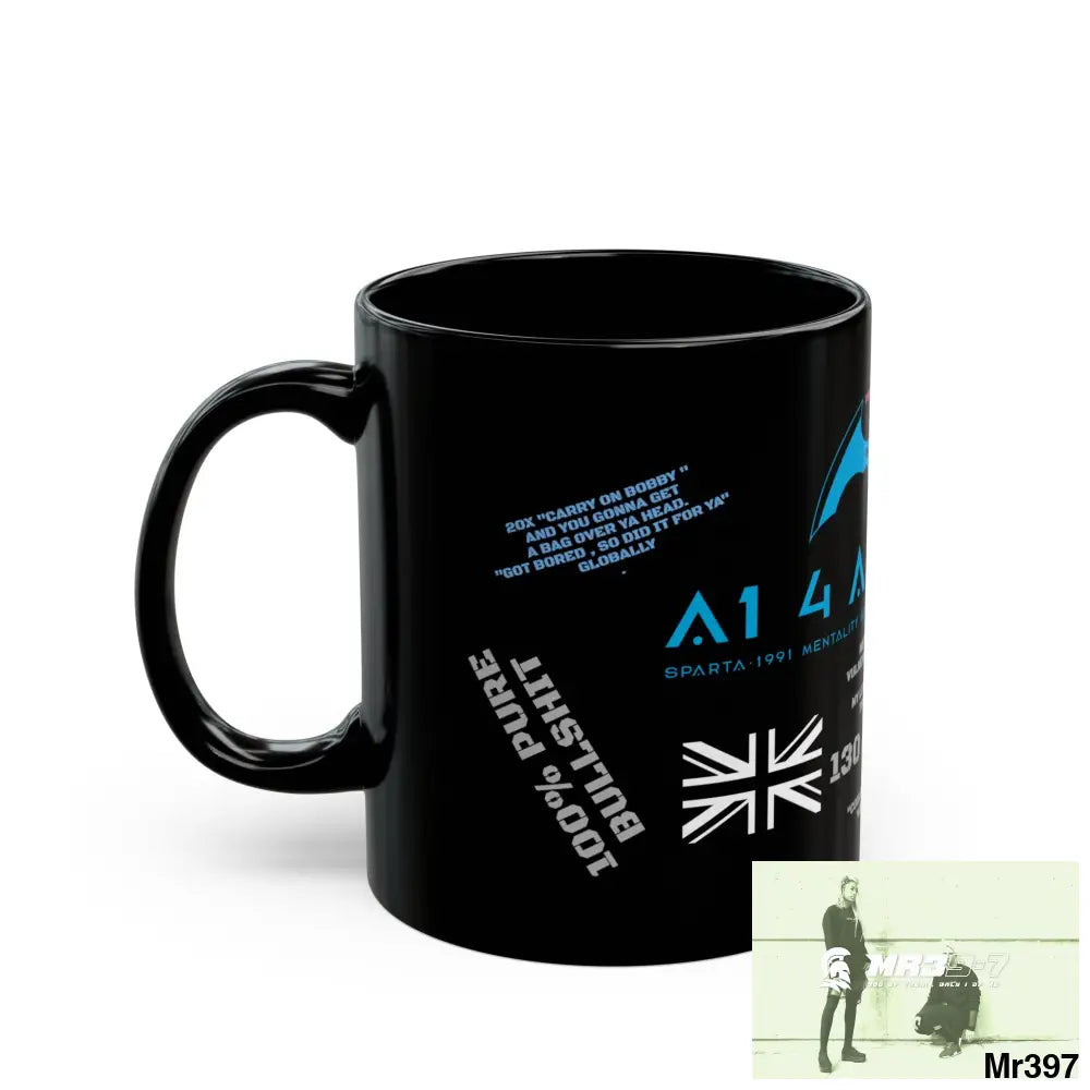 A1 4 A Reason11oz Tactical GB / Wales Black Mug Mental Health VAR / My Life My Deaths Their Plans Failed Couldn’t kill