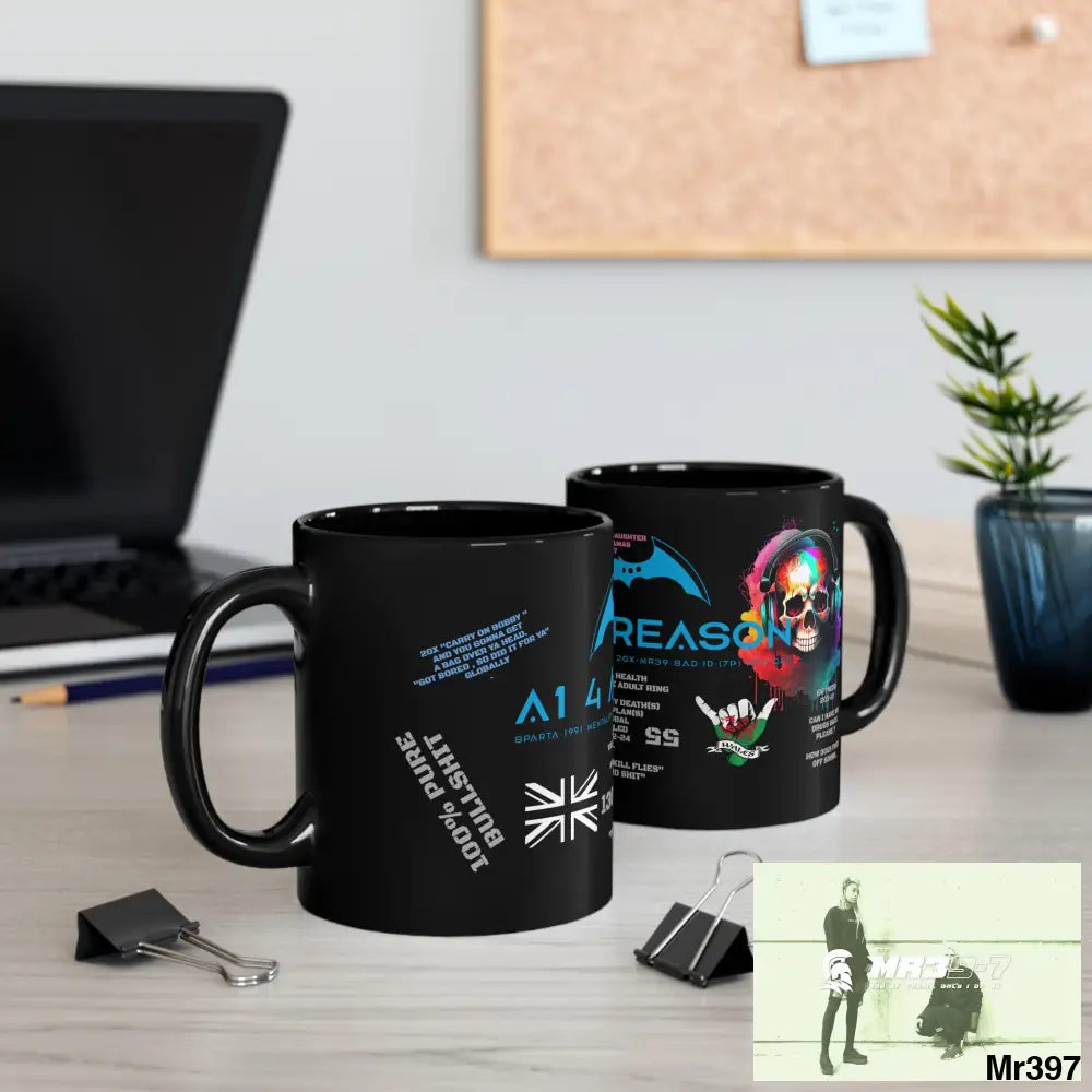 A1 4 A Reason11oz Tactical GB / Wales Black Mug Mental Health VAR / My Life My Deaths Their Plans Failed Couldn’t kill