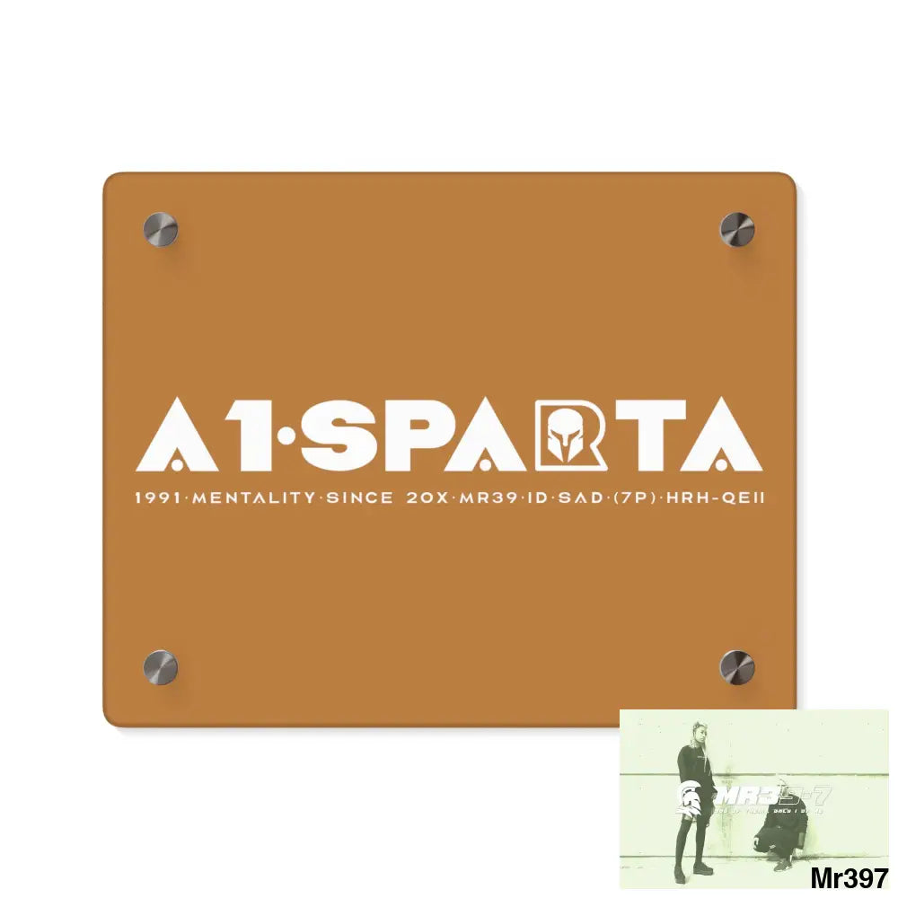 A1-Peace Sparta Acrylic Wall Art Panels 10″ x 8″ (Horizontal) / 0.25’’ Home Decor