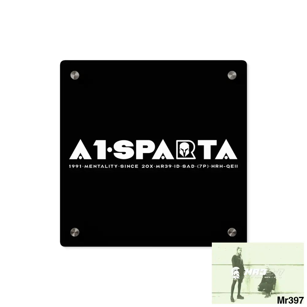A1-Peace Sparta Acrylic Wall Art Panels 11’’ x 11’’ (Square) / 0.25’’ Home Decor