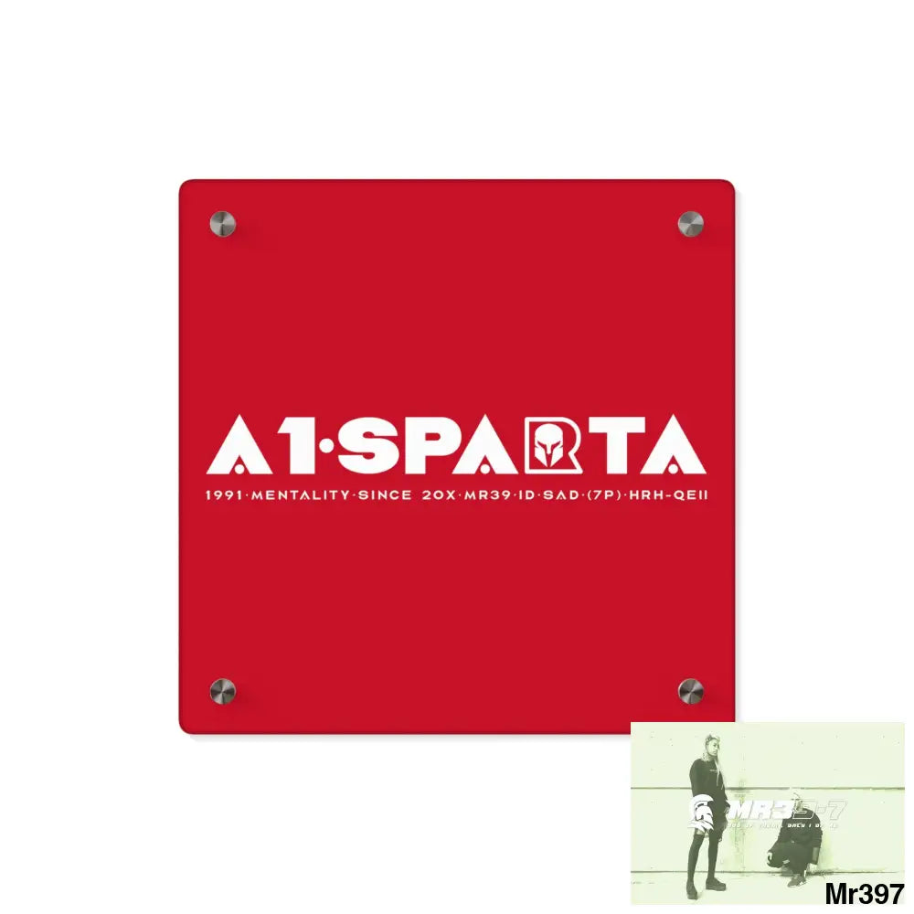 A1-Peace Sparta Acrylic Wall Art Panels 11’’ x 11’’ (Square) / 0.25’’ Home Decor