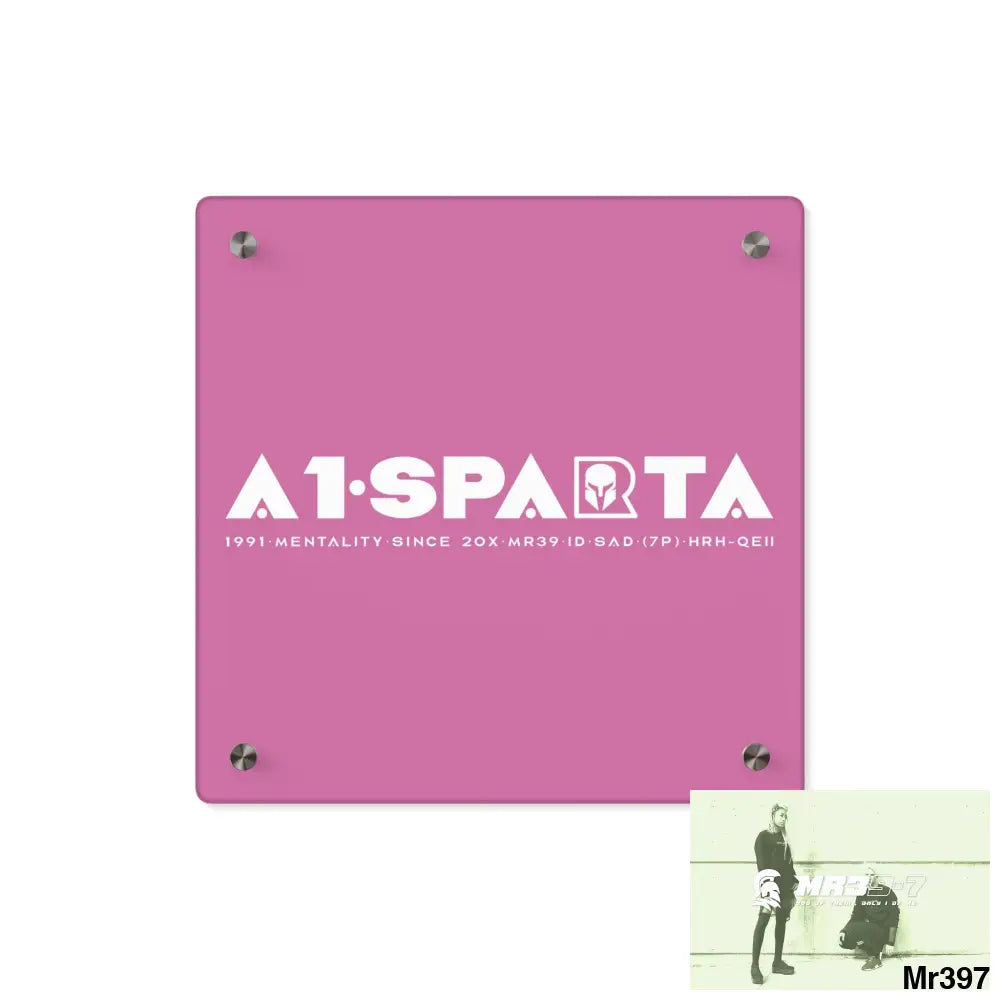 A1-Peace Sparta Acrylic Wall Art Panels 11’’ x 11’’ (Square) / 0.25’’ Home Decor