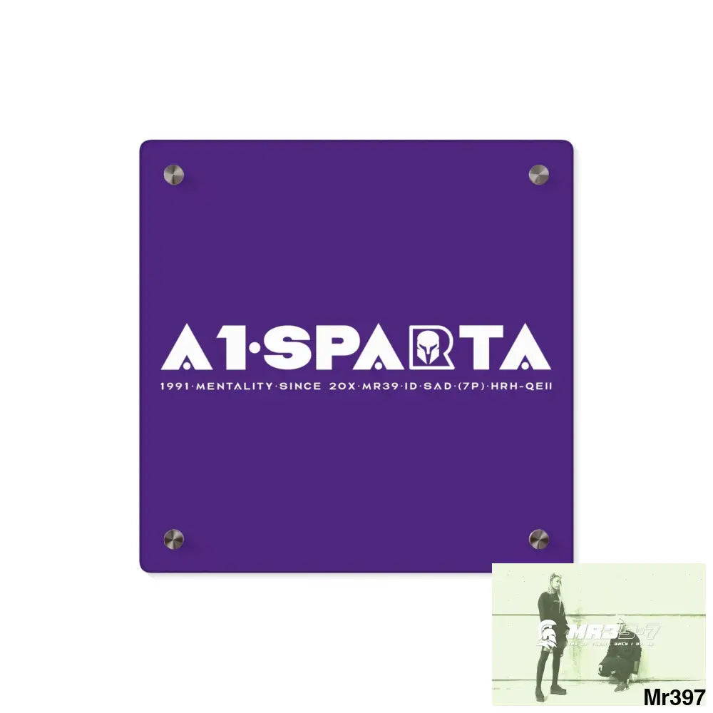 A1-Peace Sparta Acrylic Wall Art Panels 11’’ x 11’’ (Square) / 0.25’’ Home Decor