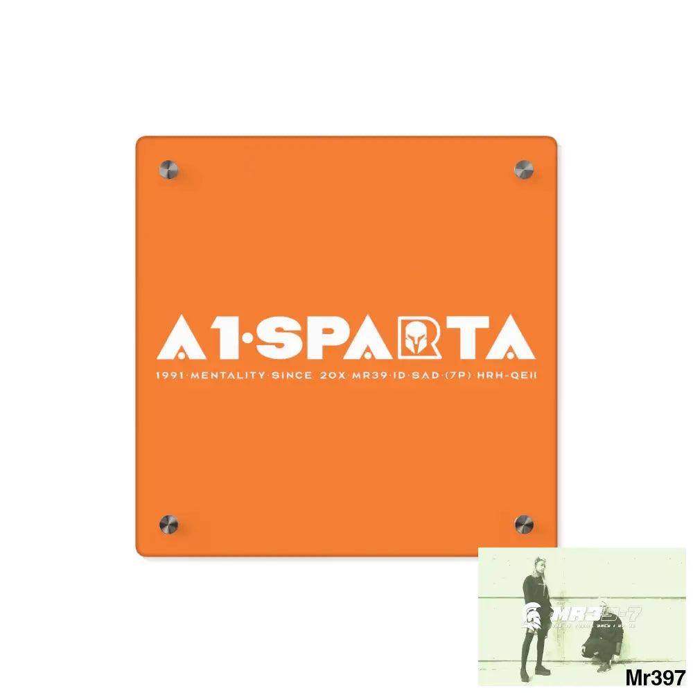 A1-Peace Sparta Acrylic Wall Art Panels 11’’ x 11’’ (Square) / 0.25’’ Home Decor