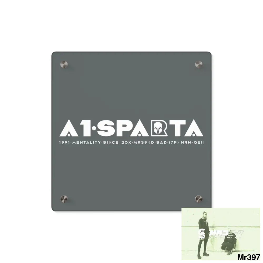 A1-Peace Sparta Acrylic Wall Art Panels 11’’ x 11’’ (Square) / 0.25’’ Home Decor