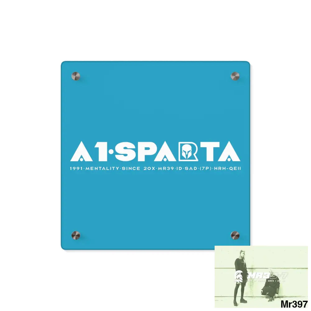 A1-Peace Sparta Acrylic Wall Art Panels 11’’ x 11’’ (Square) / 0.25’’ Home Decor