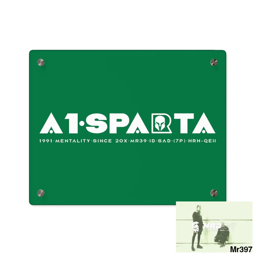 A1-Peace Sparta Acrylic Wall Art Panels 14″ x 11″ (Horizontal) / 0.25’’ Home Decor