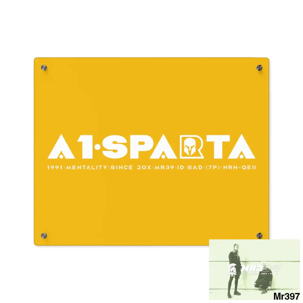 A1-Peace Sparta Acrylic Wall Art Panels 20″ x 16″ (Horizontal) / 0.25’’ Home Decor