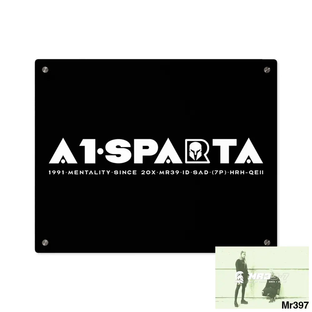 A1-Peace Sparta Acrylic Wall Art Panels 20″ x 16″ (Horizontal) / 0.25’’ Home Decor
