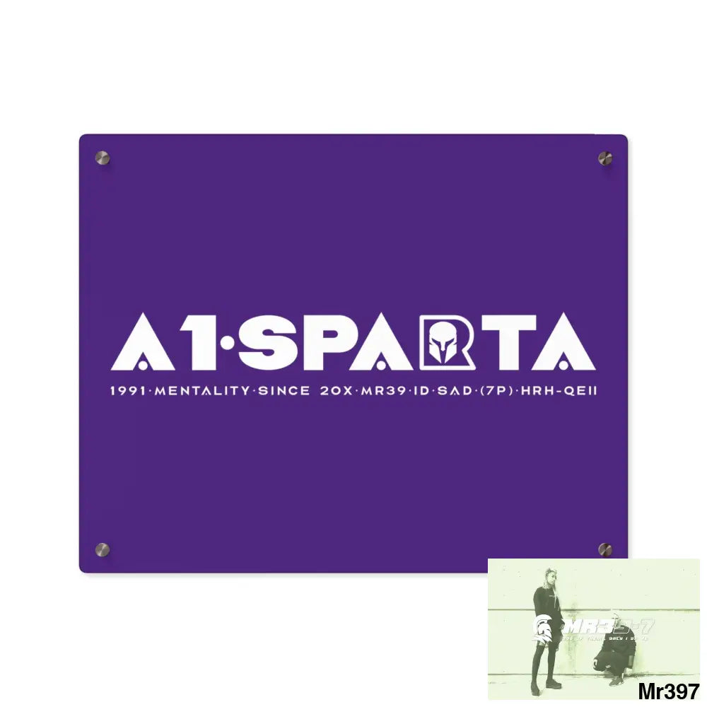 A1-Peace Sparta Acrylic Wall Art Panels 20″ x 16″ (Horizontal) / 0.25’’ Home Decor