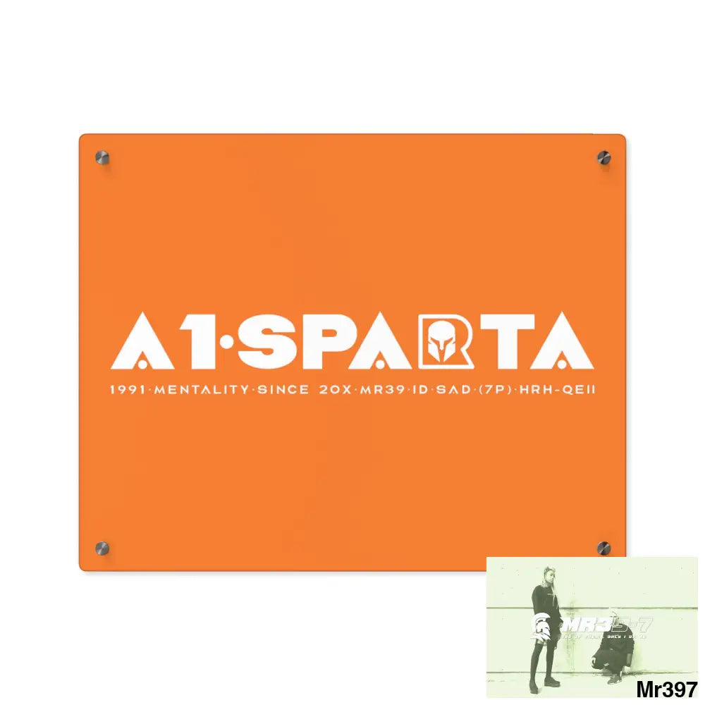 A1-Peace Sparta Acrylic Wall Art Panels 20″ x 16″ (Horizontal) / 0.25’’ Home Decor