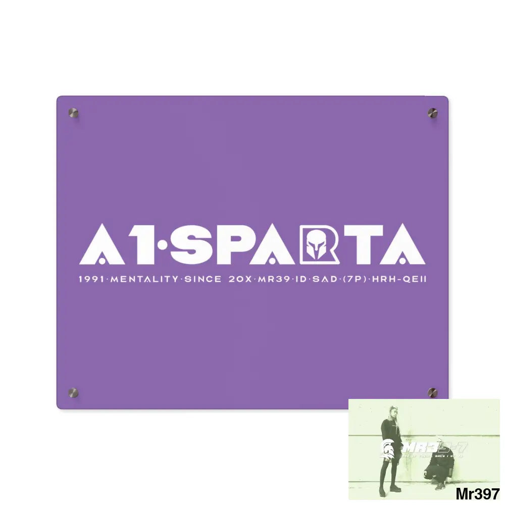 A1-Peace Sparta Acrylic Wall Art Panels 20″ x 16″ (Horizontal) / 0.25’’ Home Decor