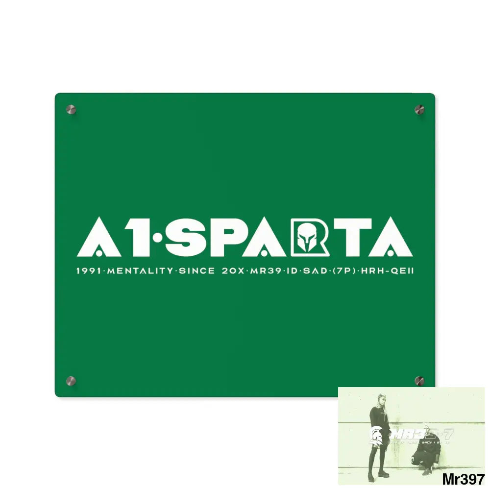A1-Peace Sparta Acrylic Wall Art Panels 20″ x 16″ (Horizontal) / 0.25’’ Home Decor