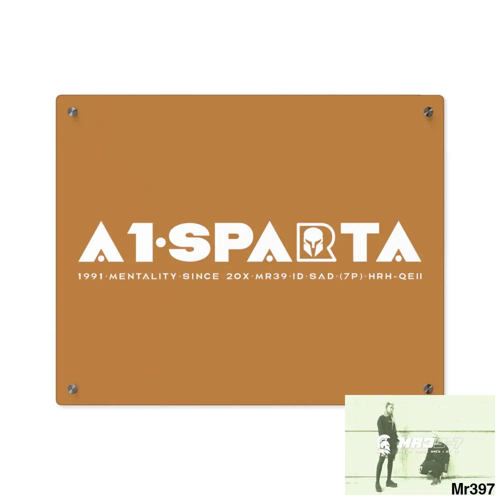 A1-Peace Sparta Acrylic Wall Art Panels 20″ x 16″ (Horizontal) / 0.25’’ Home Decor