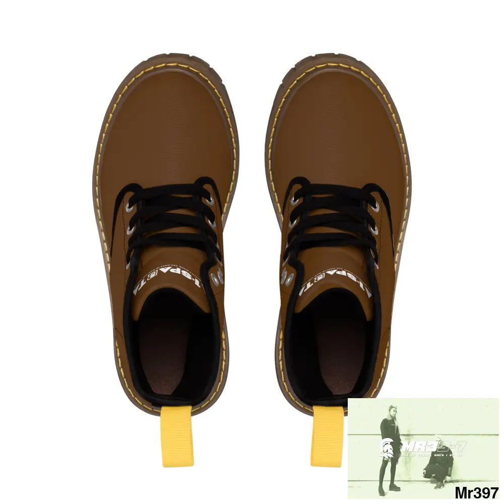 A1-Peace Sparta Black Canvas Boots AOP Shoes