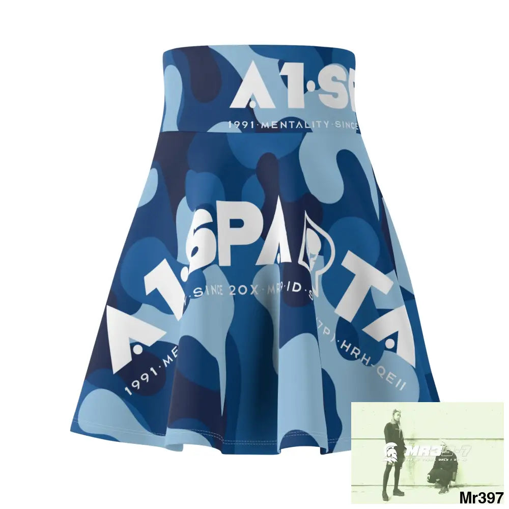 A1- Peace Sparta but always ready - Women’s Skater Skirt (AOP) S / 4 oz. All Over Prints
