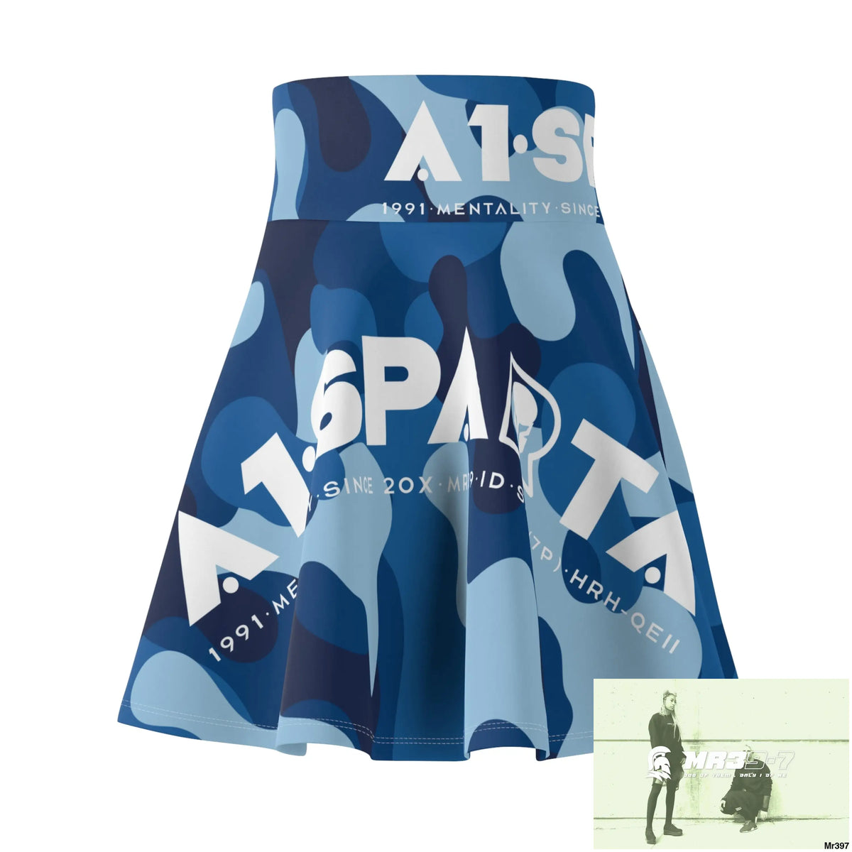 A1- Peace Sparta but always ready - Women’s Skater Skirt (AOP) XS / 4 oz. All Over Prints