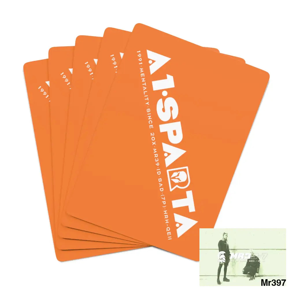 A1- Peace Sparta Custom Poker Cards 2.47’’ x 3.47’’ / White / Semi Glossy Paper products