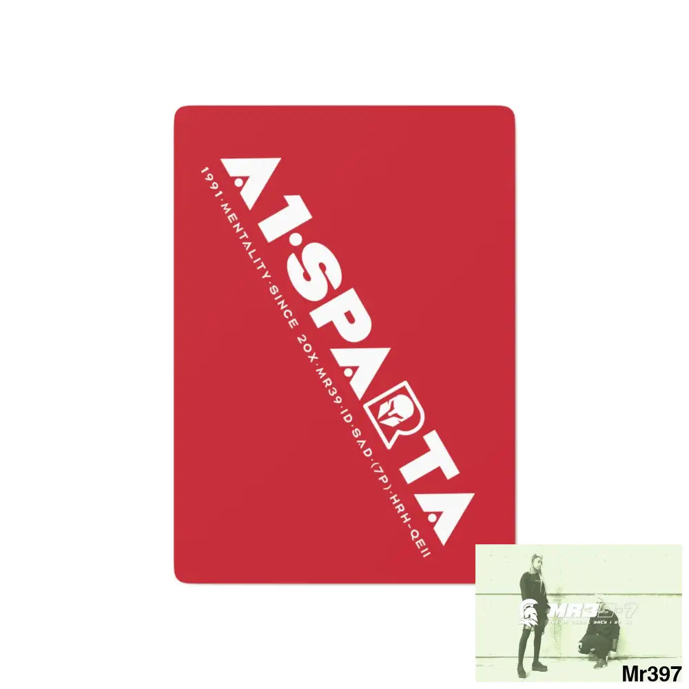 A1- Peace Sparta Custom Poker Cards 2.47’’ x 3.47’’ / White / Semi Glossy Paper products