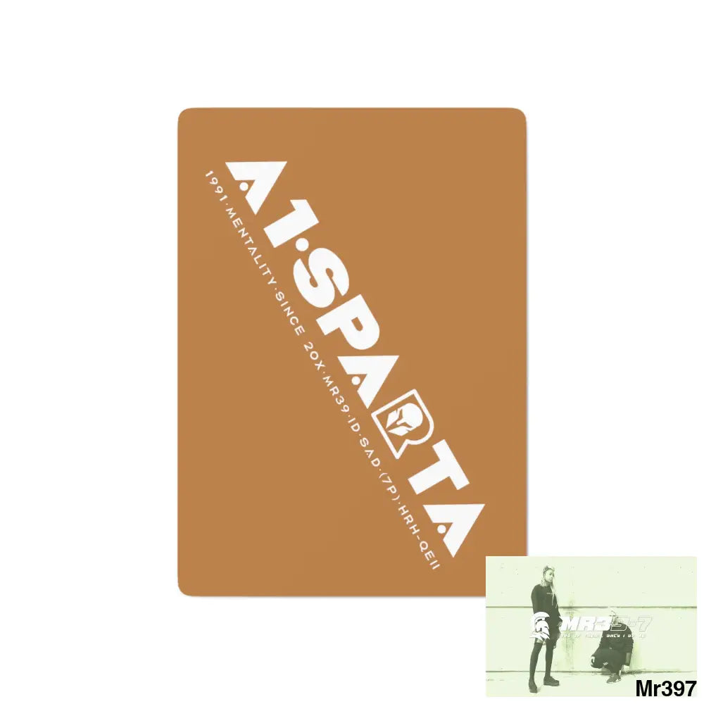 A1- Peace Sparta Custom Poker Cards 2.47’’ x 3.47’’ / White / Semi Glossy Paper products