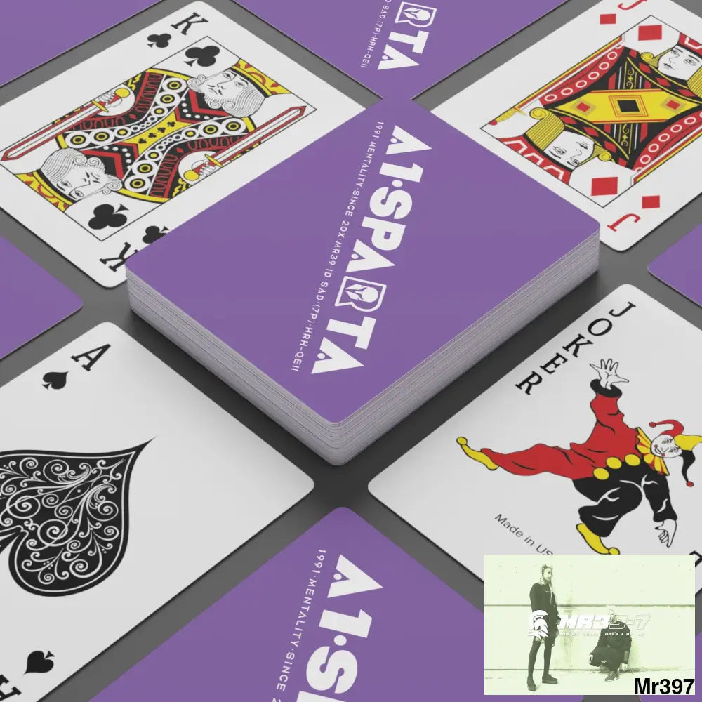 A1- Peace Sparta Custom Poker Cards 2.47’’ x 3.47’’ / White / Semi Glossy Paper products