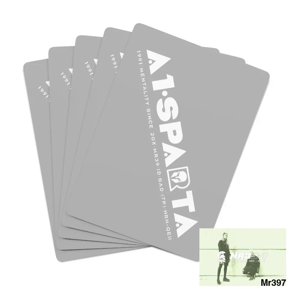 A1- Peace Sparta Custom Poker Cards 2.47’’ x 3.47’’ / White / Semi Glossy Paper products