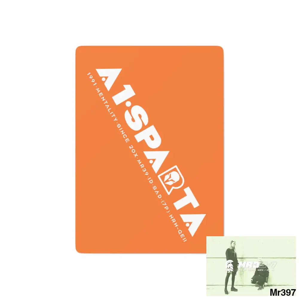 A1- Peace Sparta Custom Poker Cards 2.47’’ x 3.47’’ / White / Semi Glossy Paper products