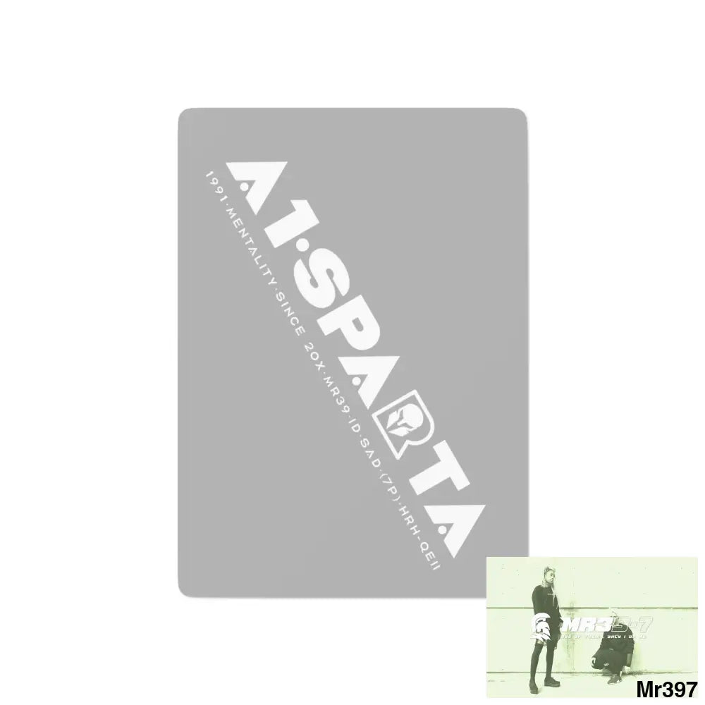 A1- Peace Sparta Custom Poker Cards 2.47’’ x 3.47’’ / White / Semi Glossy Paper products