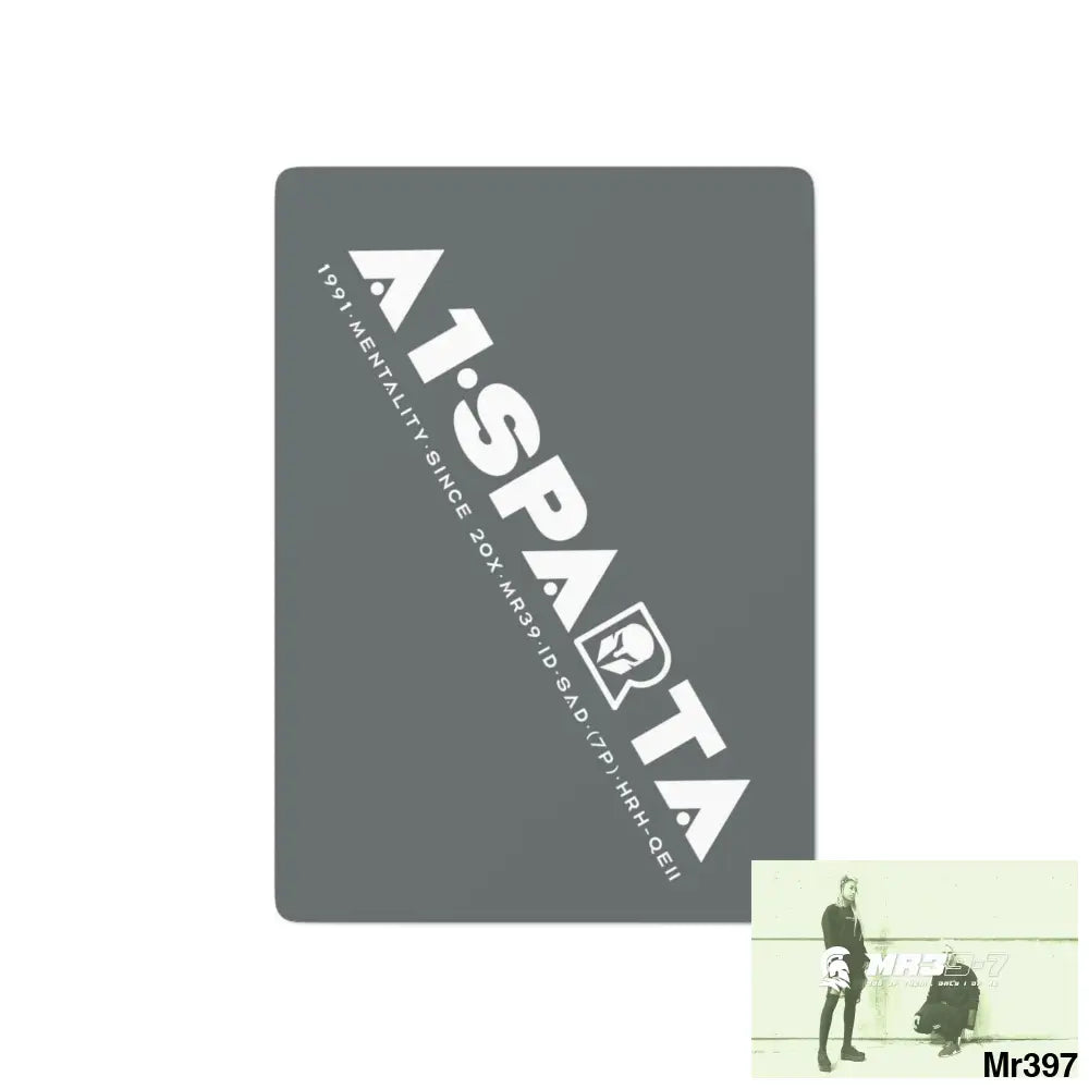 A1- Peace Sparta Custom Poker Cards 2.47’’ x 3.47’’ / White / Semi Glossy Paper products