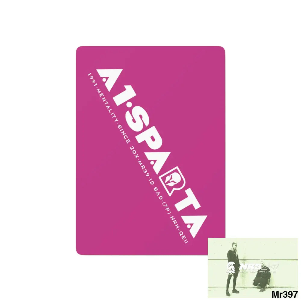 A1- Peace Sparta Custom Poker Cards 2.47’’ x 3.47’’ / White / Semi Glossy Paper products