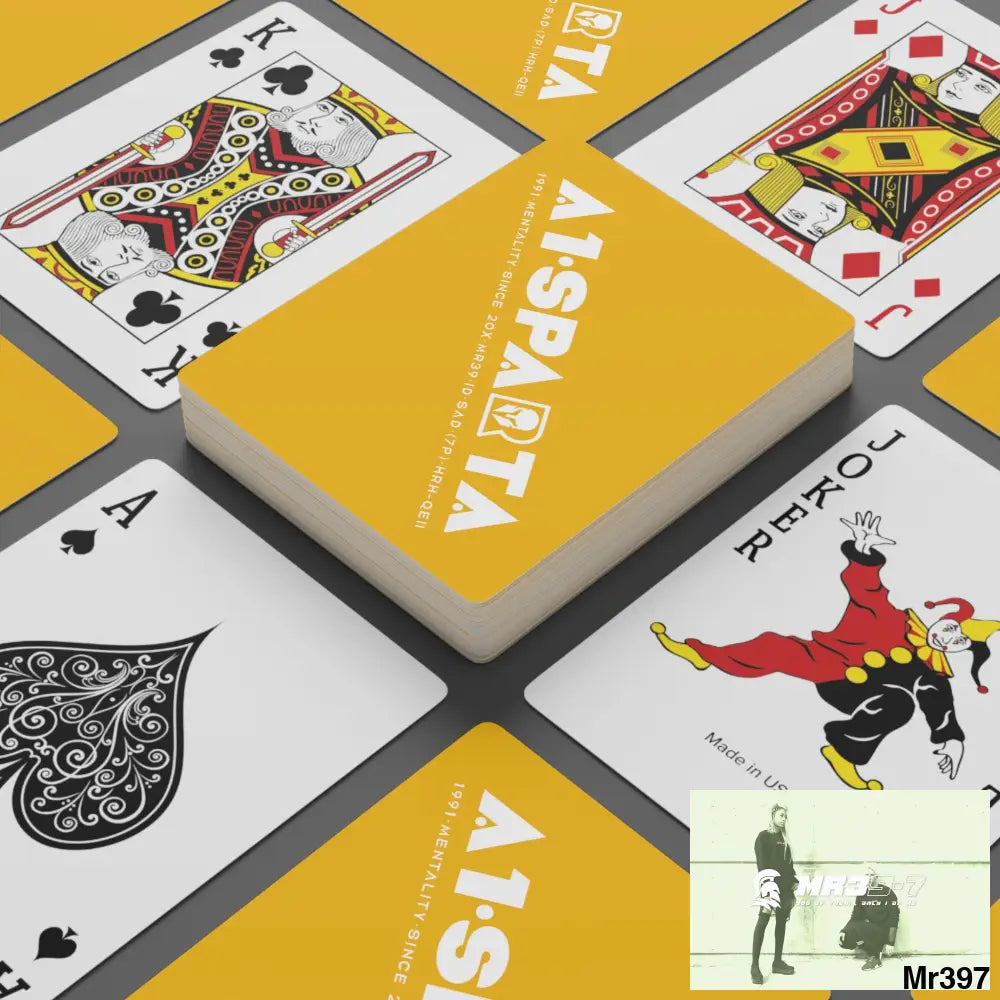 A1- Peace Sparta Custom Poker Cards 2.47’’ x 3.47’’ / White / Semi Glossy Paper products