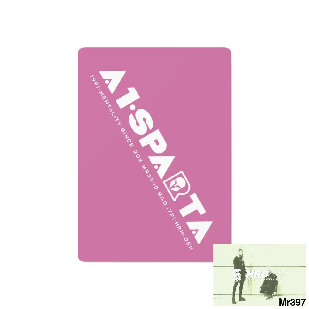 A1- Peace Sparta Custom Poker Cards 2.47’’ x 3.47’’ / White / Semi Glossy Paper products