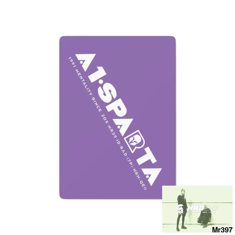 A1- Peace Sparta Custom Poker Cards 2.47’’ x 3.47’’ / White / Semi Glossy Paper products