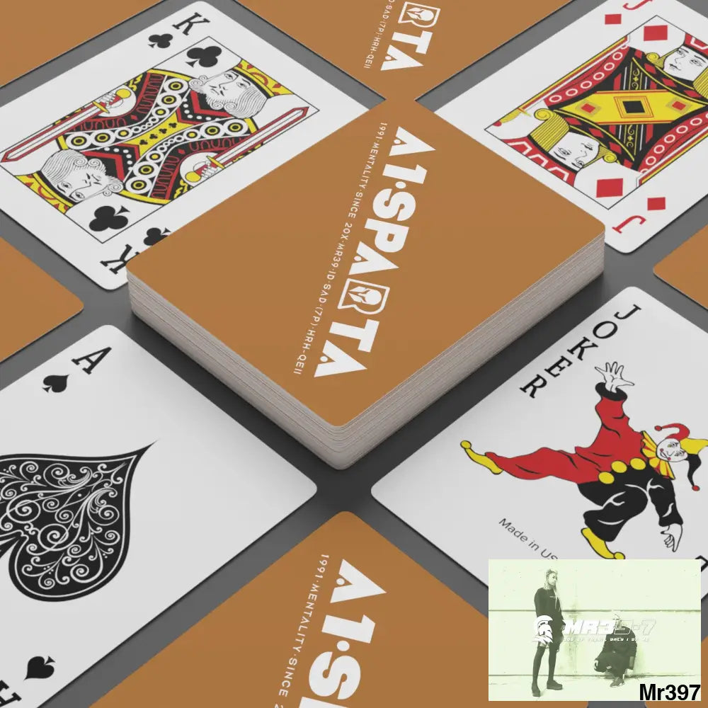 A1- Peace Sparta Custom Poker Cards 2.47’’ x 3.47’’ / White / Semi Glossy Paper products